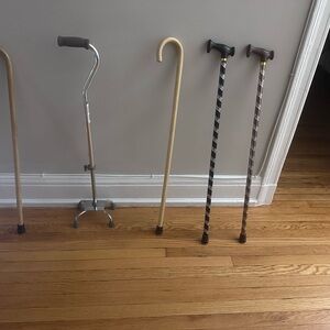 Set of Walking Canes and Quad Cane